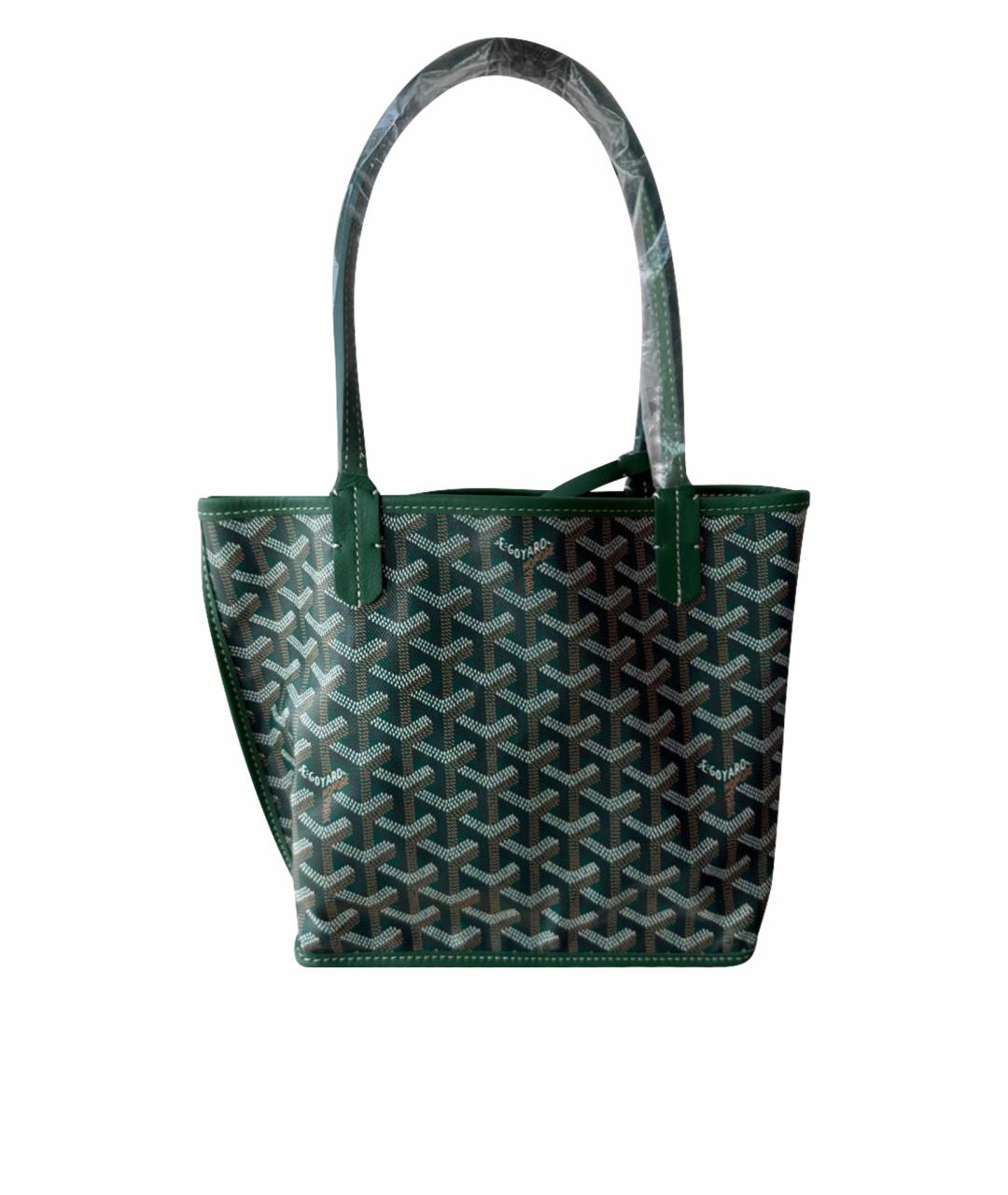 GOYARD Зеленая кожаная сумка тоут, фото 1