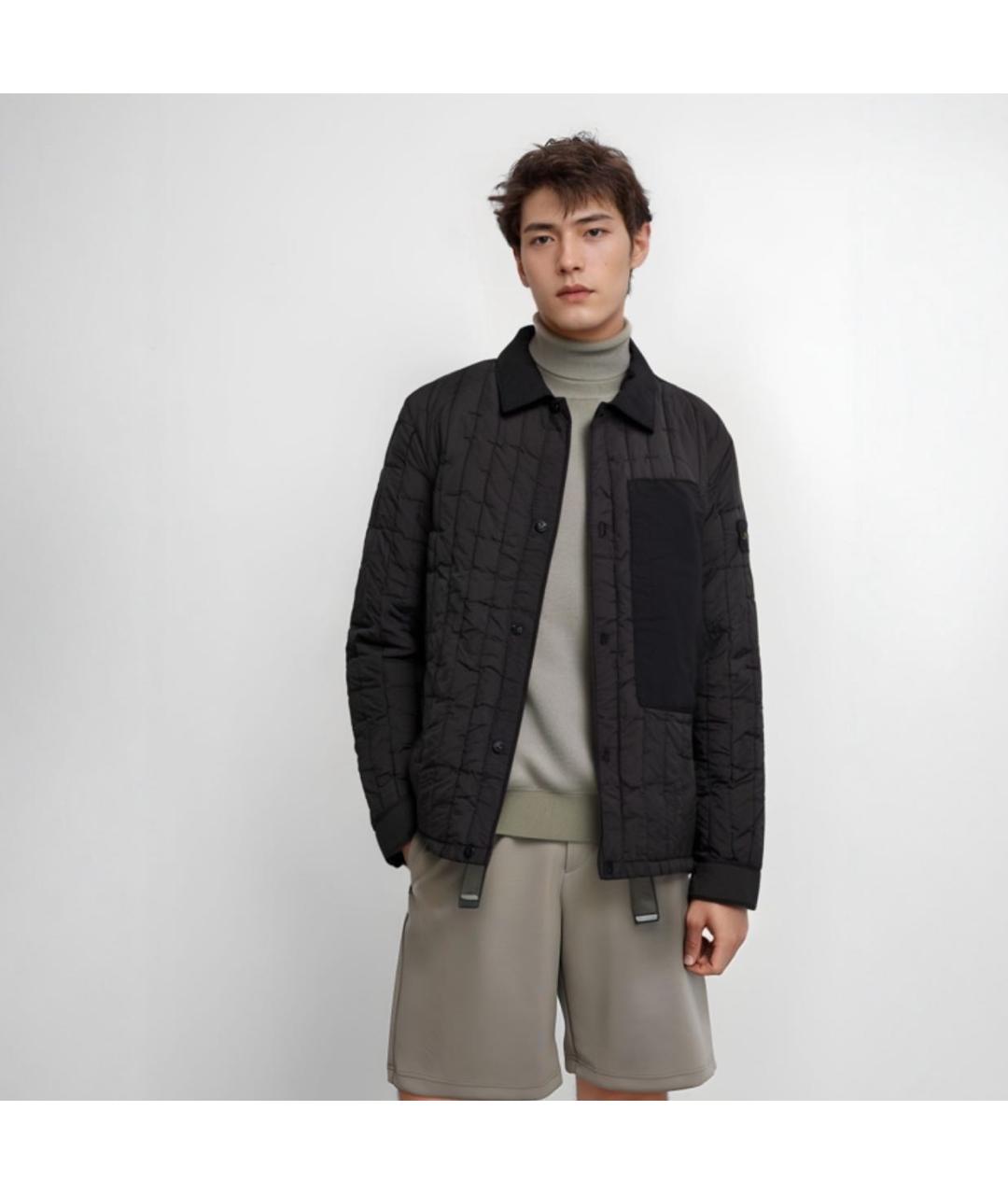 STONE ISLAND Черная куртка, фото 3