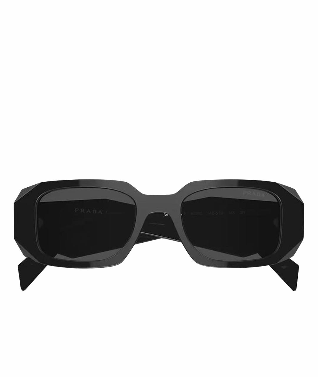 PRADA Черные пластиковые солнцезащитные очки, фото 1