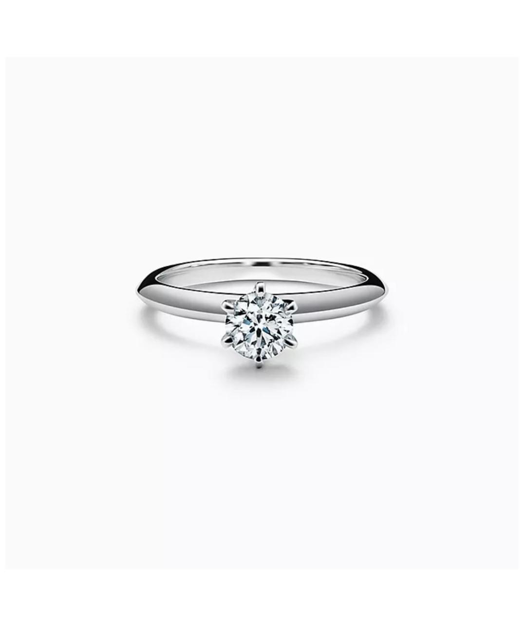 TIFFANY&CO Белое платиновое кольцо, фото 9