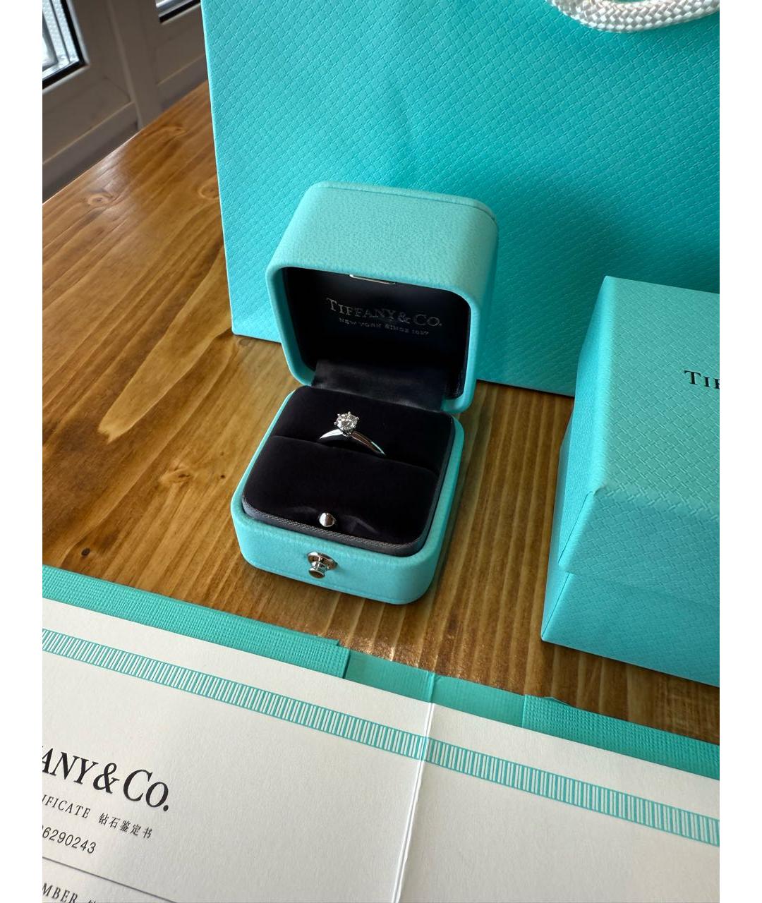 TIFFANY&CO Белое платиновое кольцо, фото 4