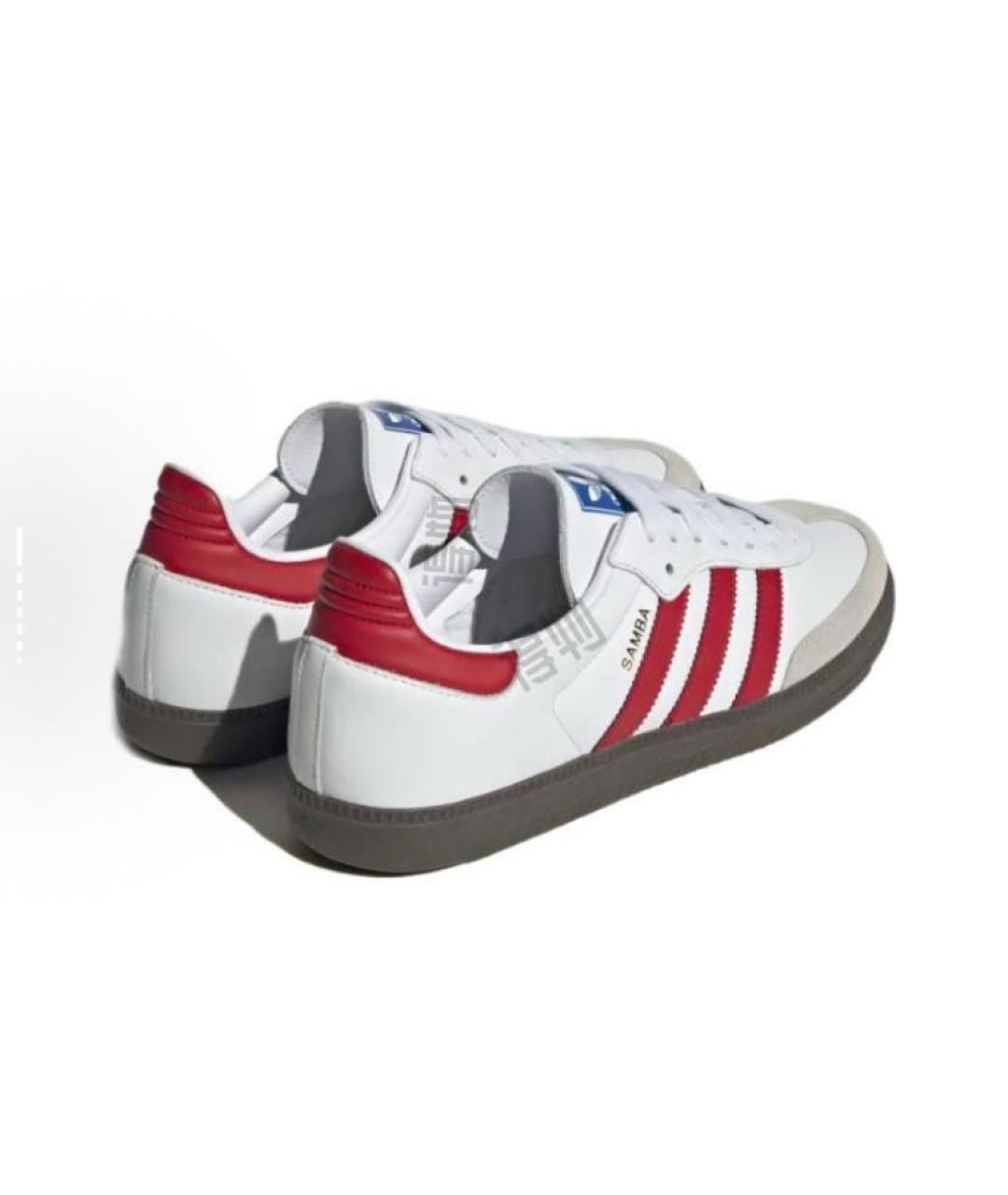 ADIDAS Белые кожаные кроссовки, фото 4