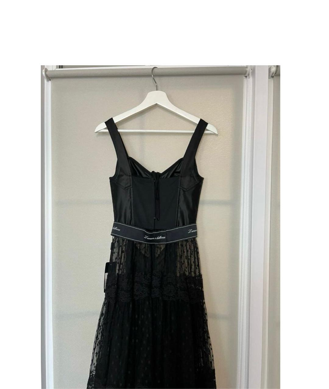 DOLCE&GABBANA Черное кружевное платье, фото 5