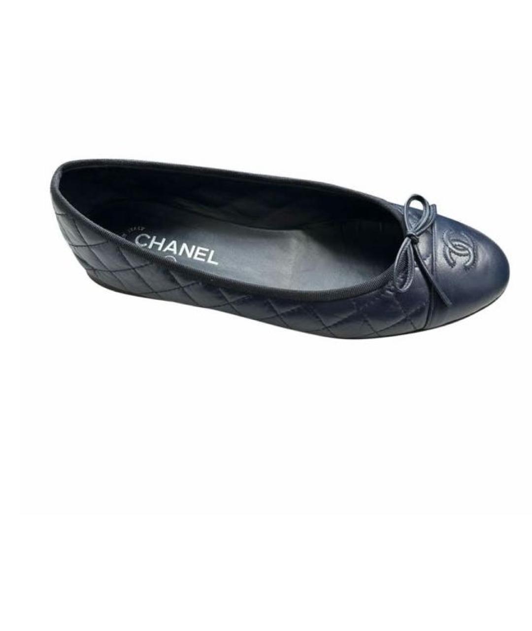 CHANEL Темно-синие мокасины, фото 3