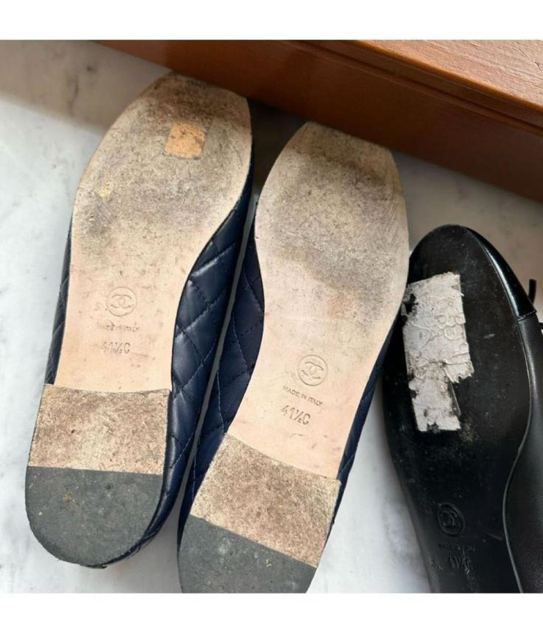 CHANEL Темно-синие мокасины, фото 4