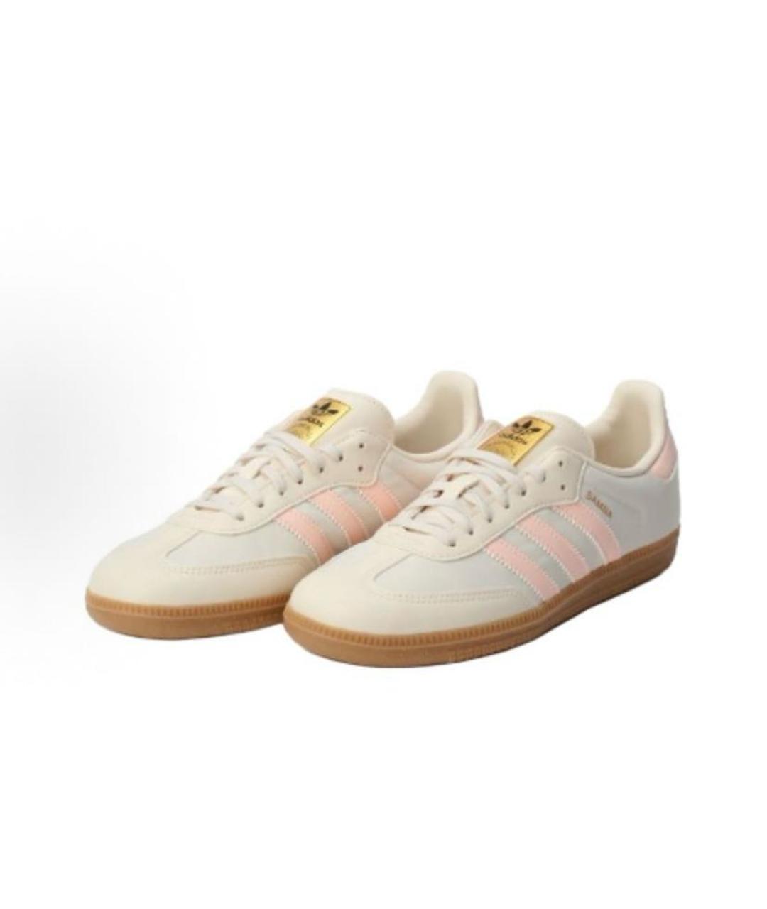 ADIDAS Бежевые замшевые кроссовки, фото 4