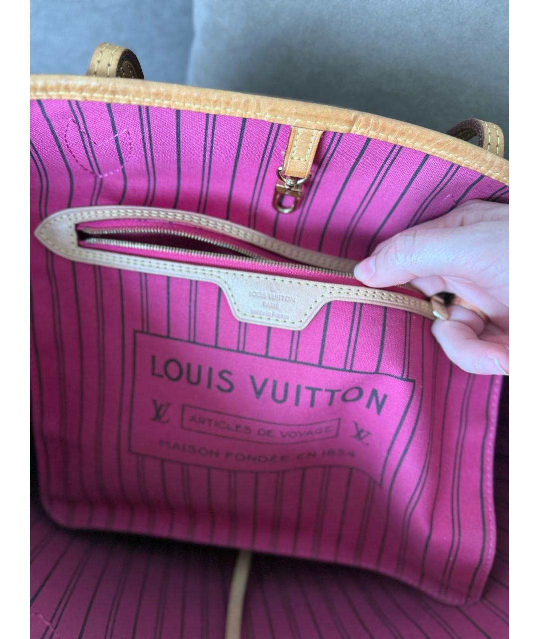 LOUIS VUITTON Коричневая сумка тоут, фото 3