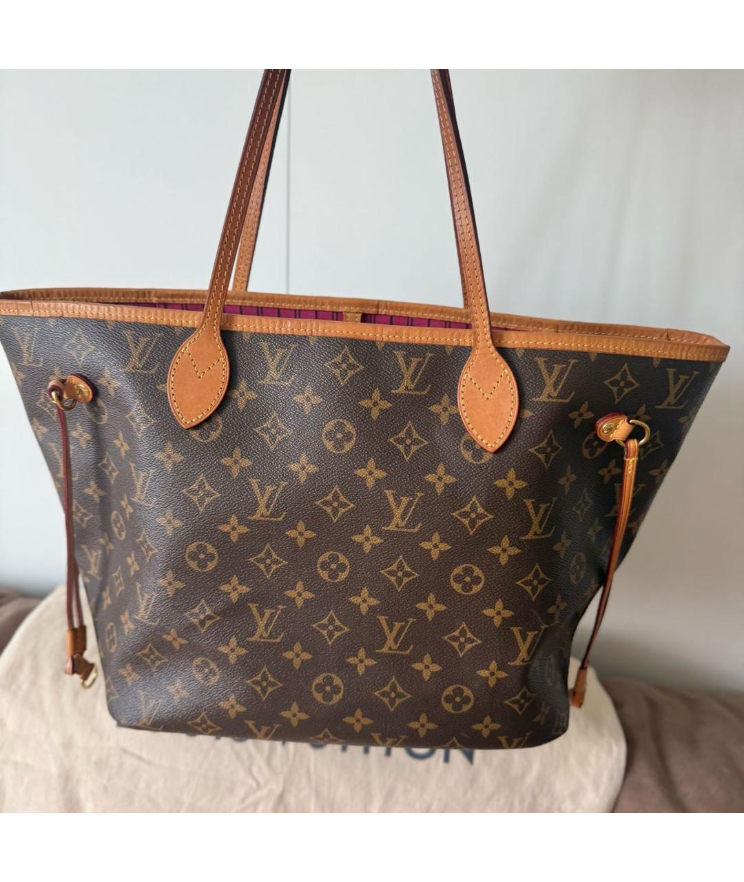 LOUIS VUITTON Коричневая сумка тоут, фото 5