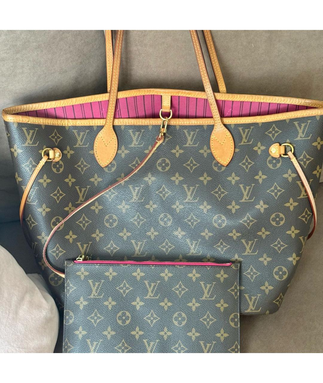 LOUIS VUITTON Коричневая сумка тоут, фото 7