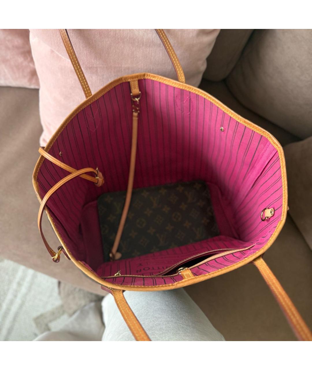 LOUIS VUITTON Коричневая сумка тоут, фото 6