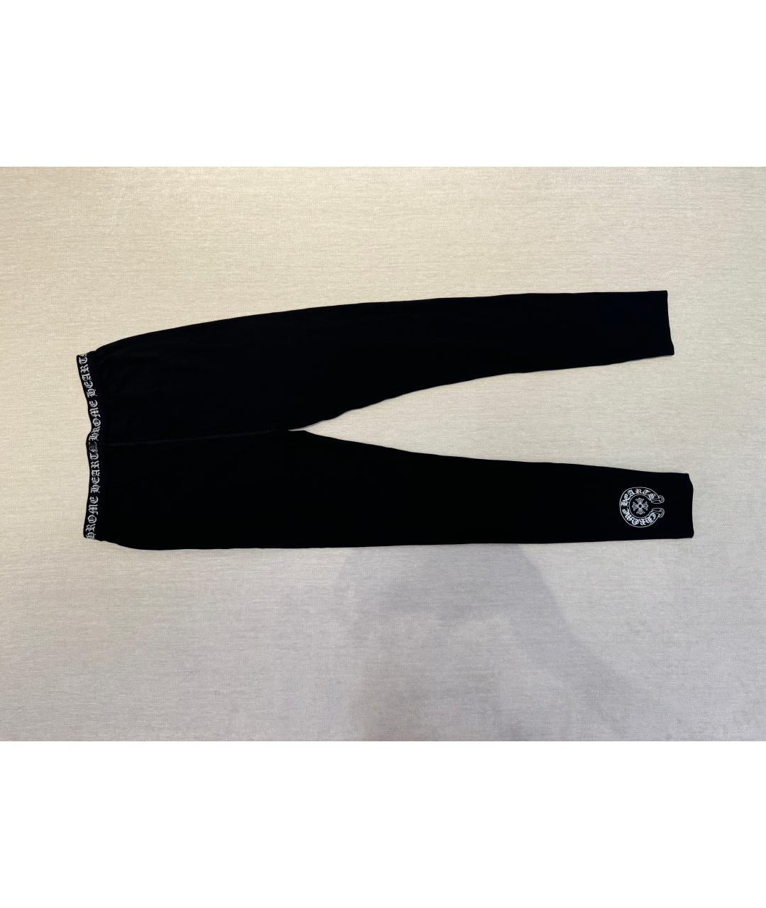 CHROME HEARTS Черные хлопковые леггинсы и велосипедки, фото 3