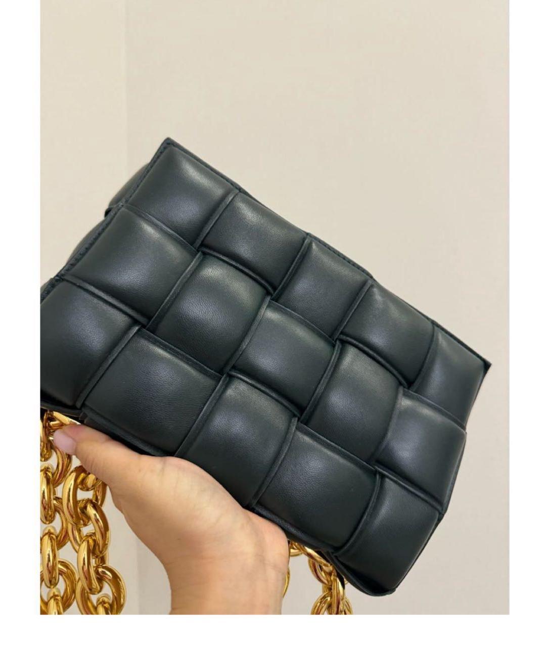 BOTTEGA VENETA Зеленая кожаная сумка через плечо, фото 6