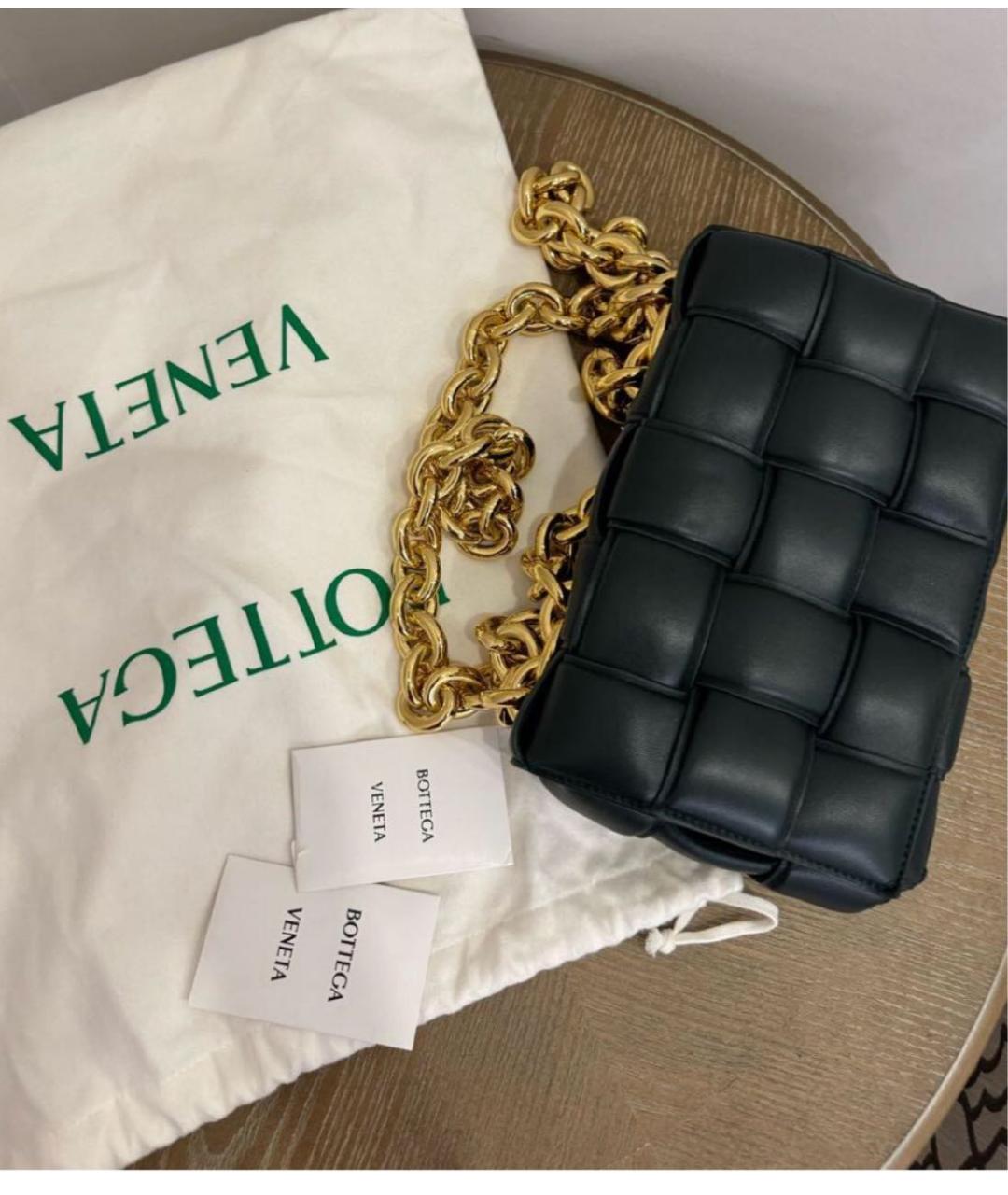 BOTTEGA VENETA Зеленая кожаная сумка через плечо, фото 3