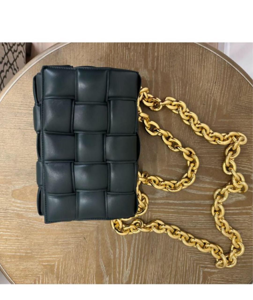 BOTTEGA VENETA Зеленая кожаная сумка через плечо, фото 2