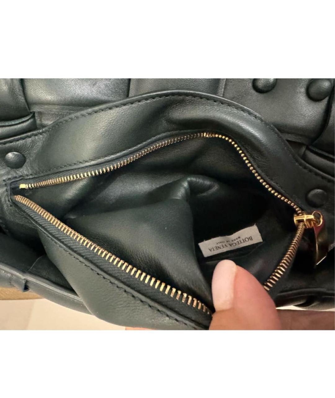 BOTTEGA VENETA Зеленая кожаная сумка через плечо, фото 4