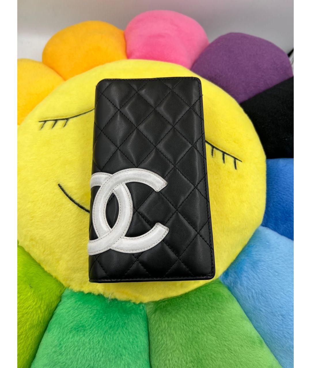 CHANEL Черный кожаный кошелек, фото 2