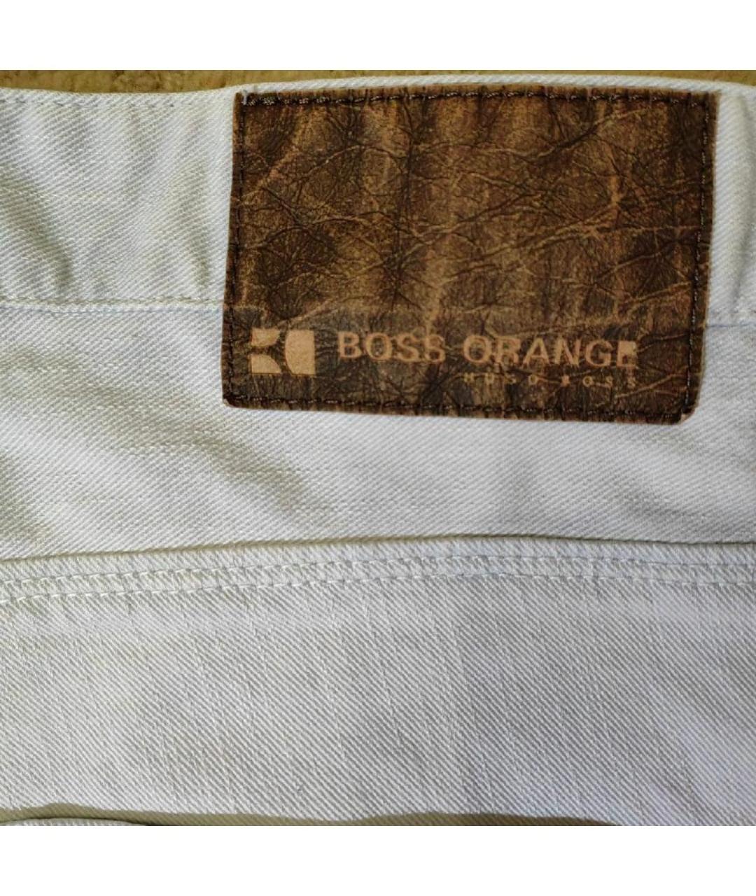 HUGO BOSS Голубые хлопко-эластановые прямые джинсы, фото 4