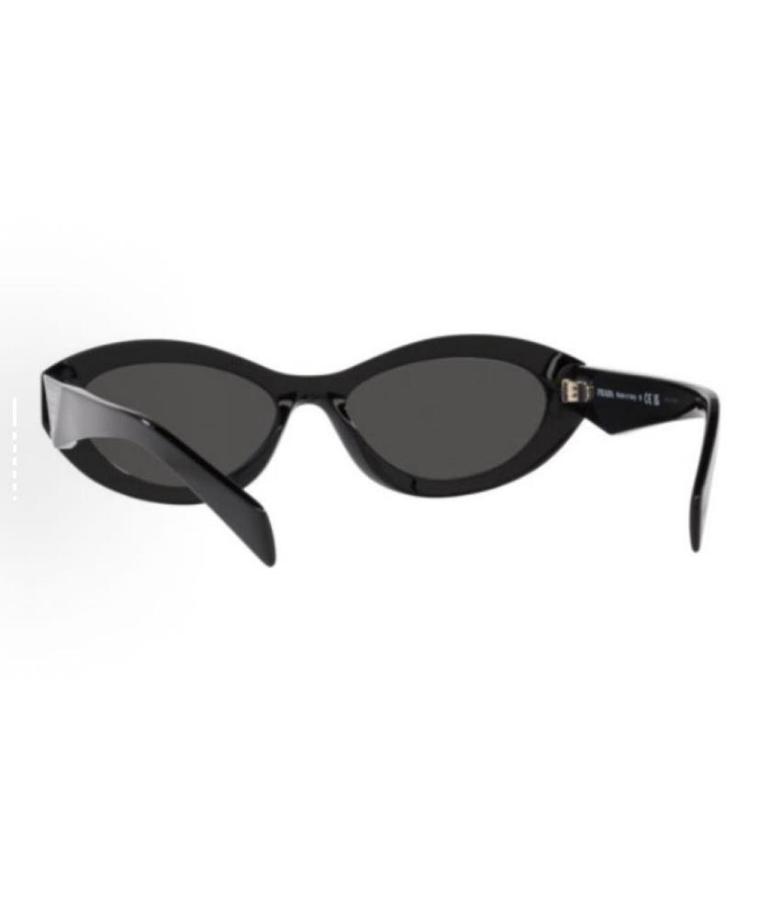 PRADA Черные пластиковые солнцезащитные очки, фото 3