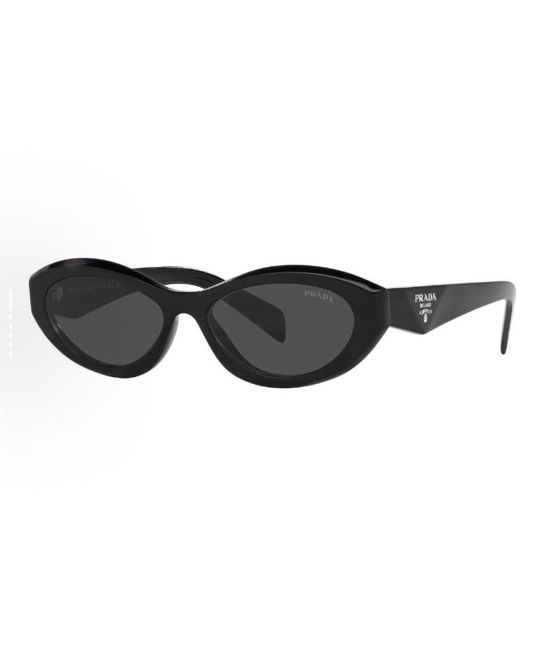 PRADA Черные пластиковые солнцезащитные очки, фото 1