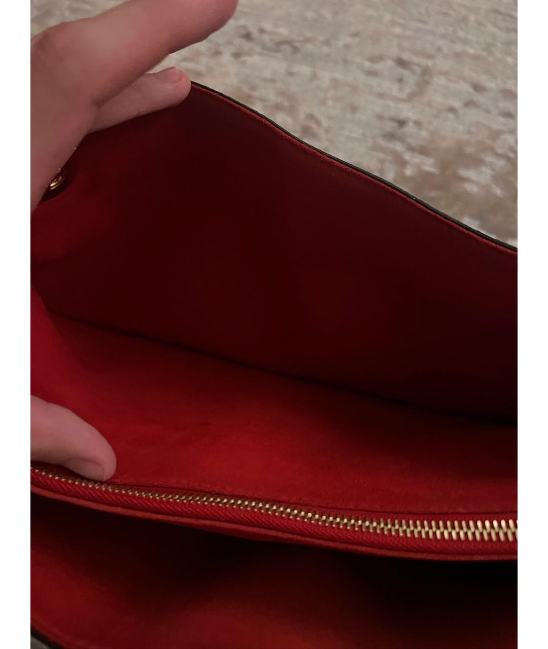 LOUIS VUITTON Коричневая кожаная сумка тоут, фото 4