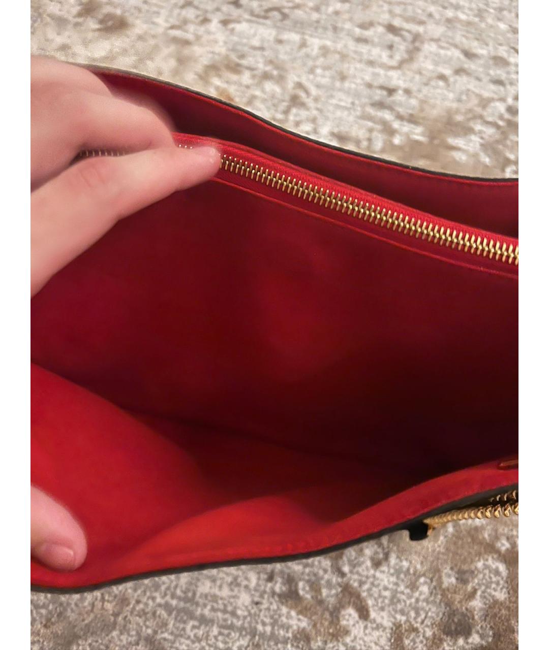 LOUIS VUITTON Коричневая кожаная сумка тоут, фото 3
