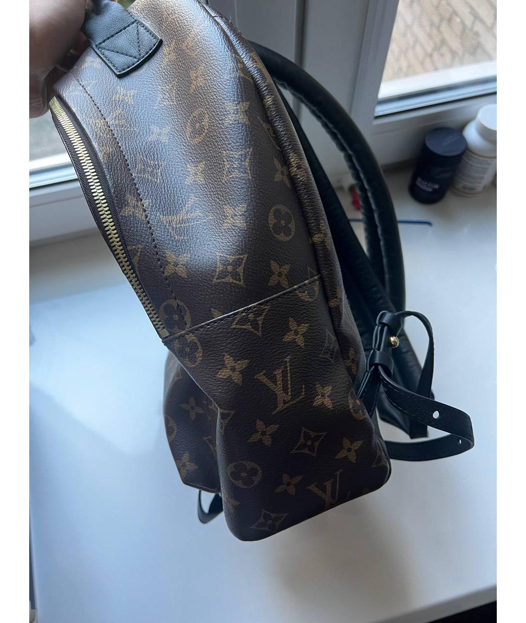 LOUIS VUITTON Коричневый кожаный рюкзак, фото 4