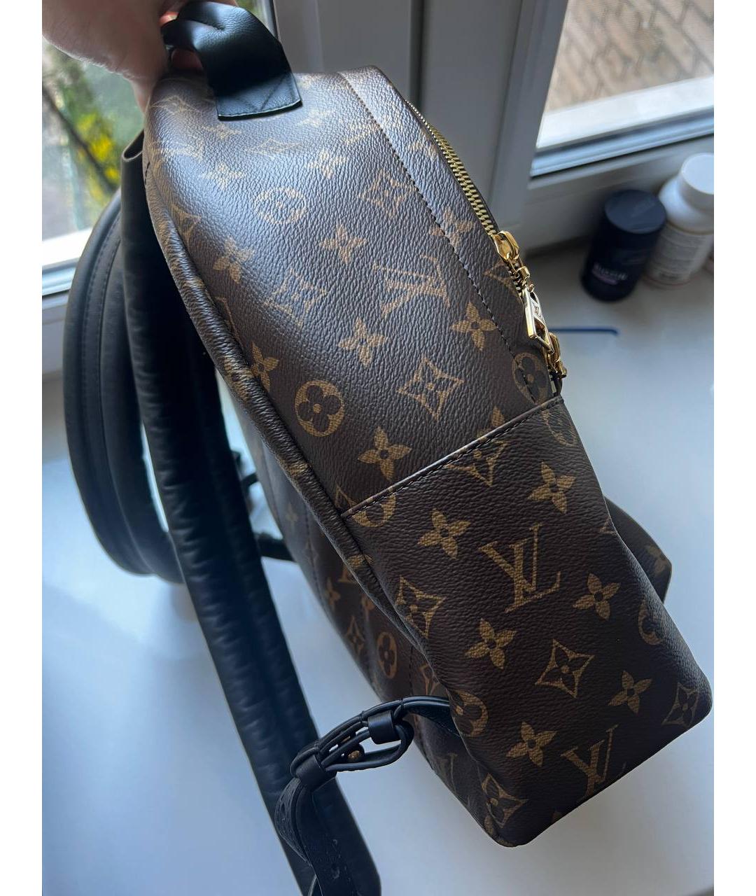 LOUIS VUITTON Коричневый кожаный рюкзак, фото 3