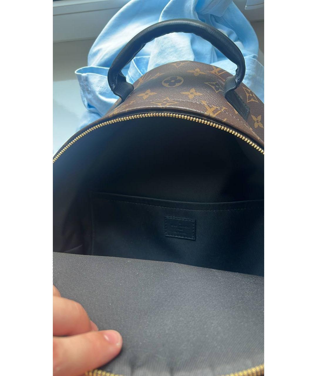 LOUIS VUITTON Коричневый кожаный рюкзак, фото 5