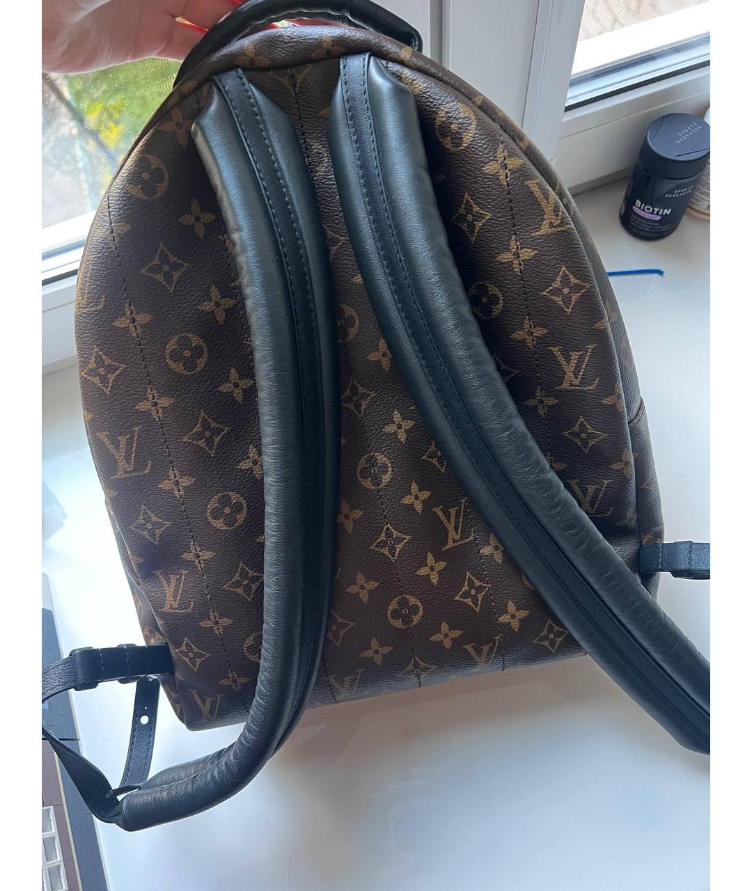 LOUIS VUITTON Коричневый кожаный рюкзак, фото 2