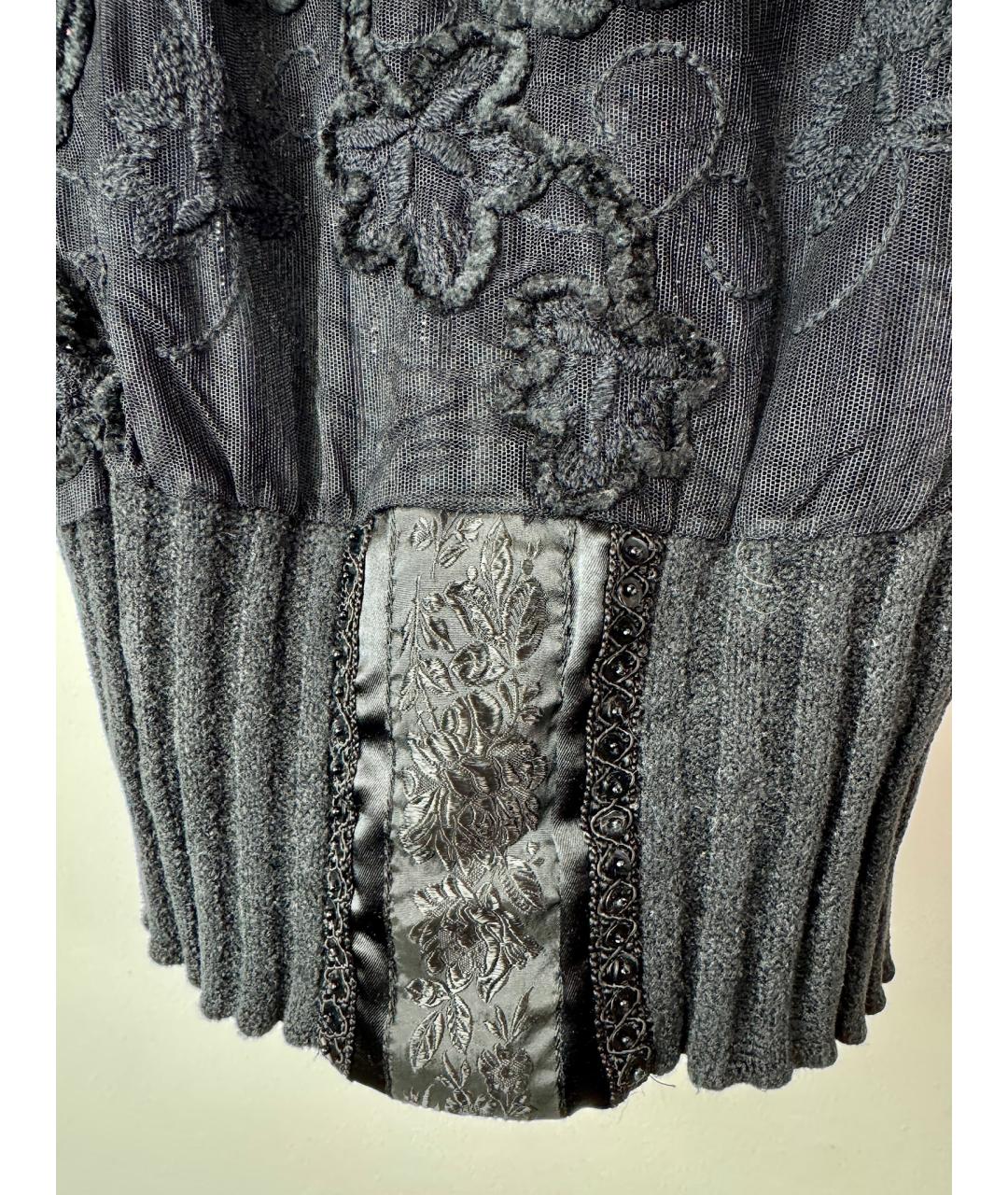 ROBERTO CAVALLI Черная шерстяная жилетка, фото 4