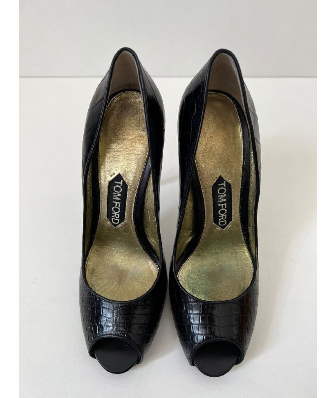 TOM FORD Черные кожаные туфли, фото 2