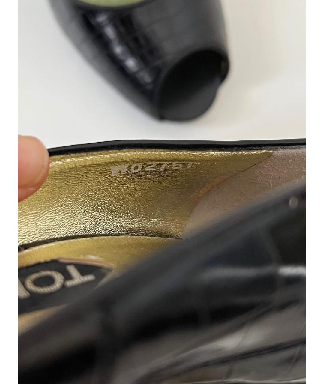 TOM FORD Черные кожаные туфли, фото 5