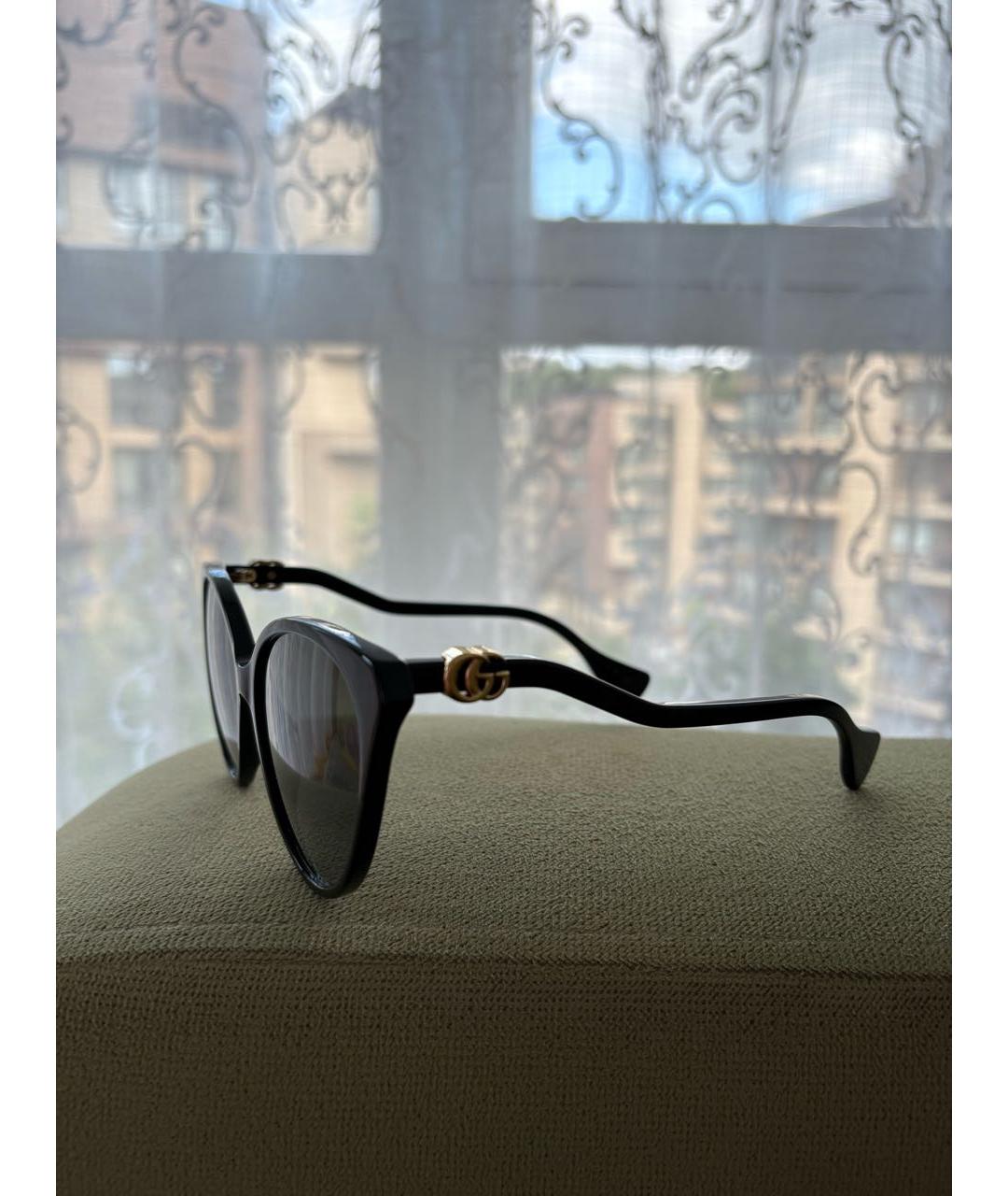 GUCCI Черные пластиковые солнцезащитные очки, фото 3