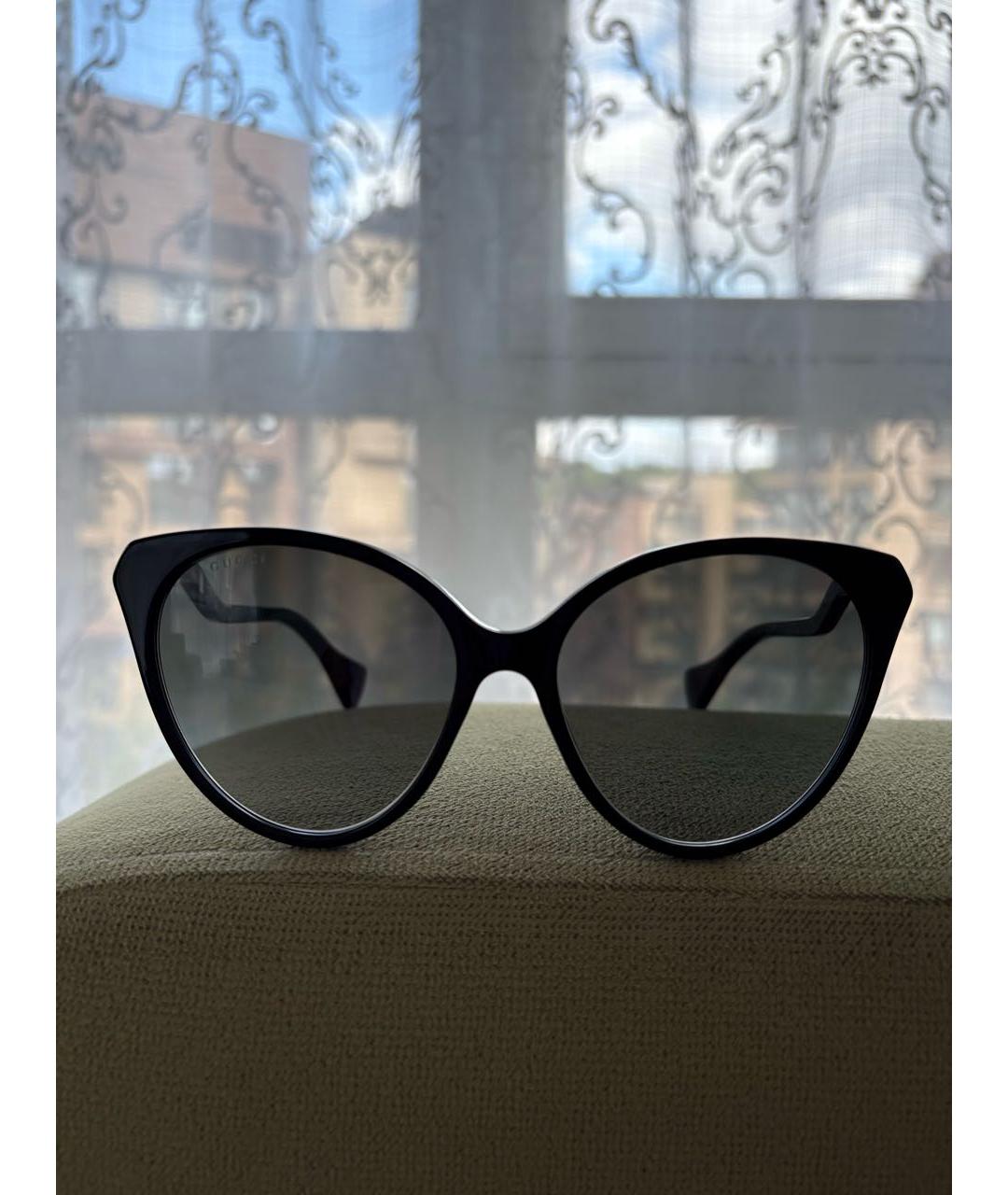 GUCCI Черные пластиковые солнцезащитные очки, фото 8