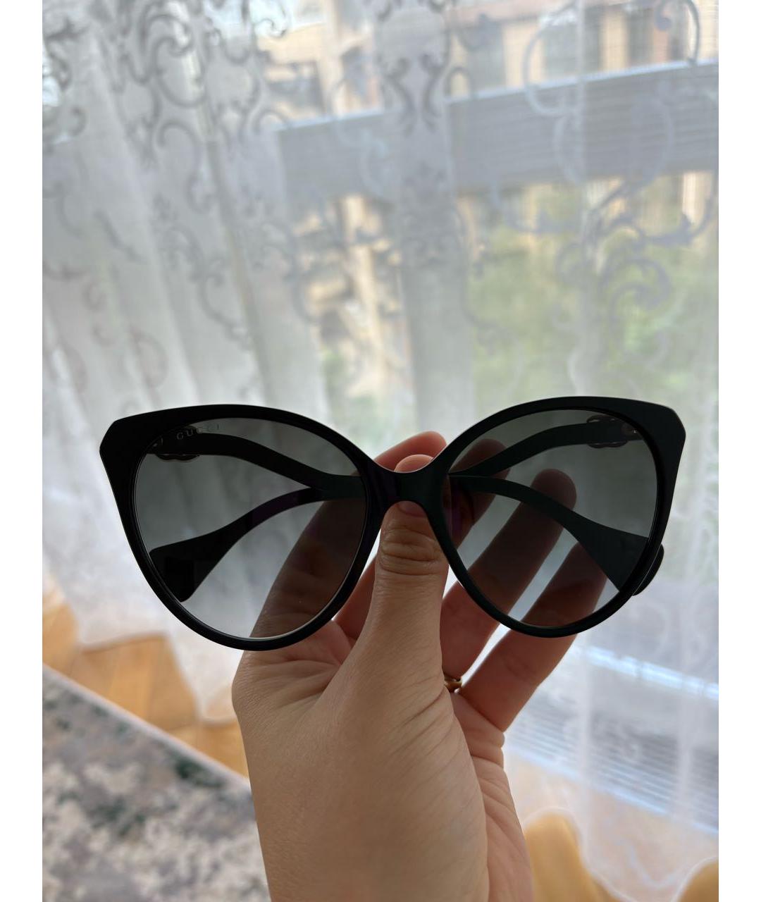 GUCCI Черные пластиковые солнцезащитные очки, фото 5