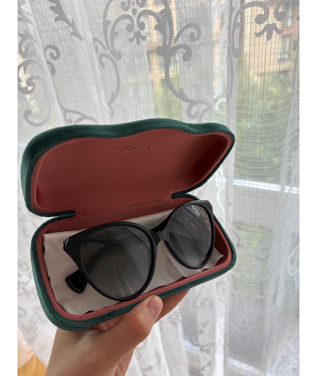 GUCCI Черные пластиковые солнцезащитные очки, фото 4