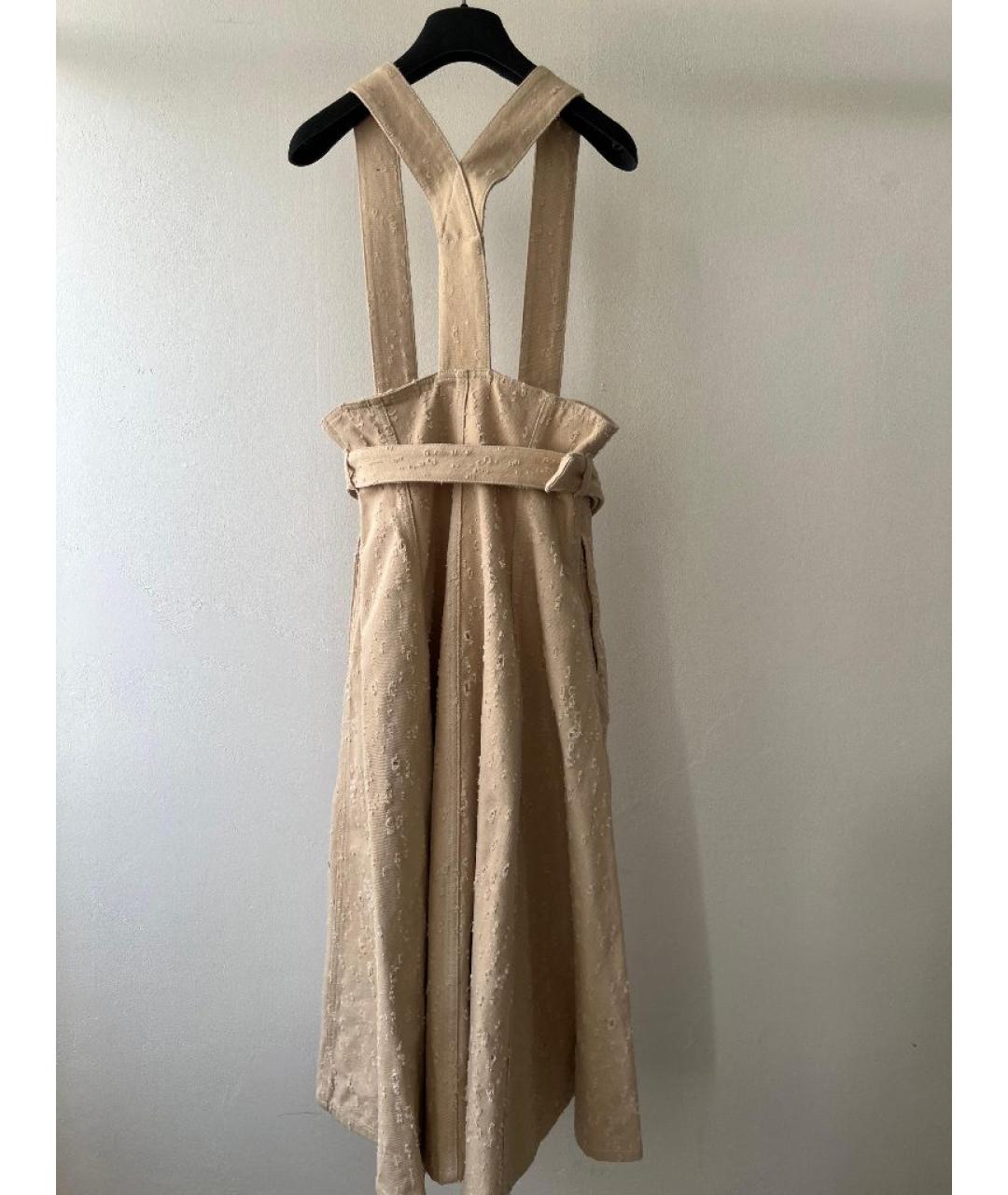 CHRISTIAN DIOR Бежевая хлопковая юбка макси, фото 2