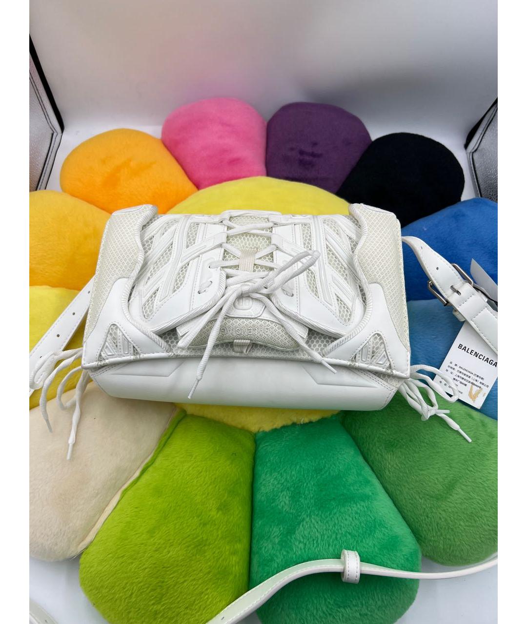 BALENCIAGA Белая кожаная сумка на плечо, фото 2