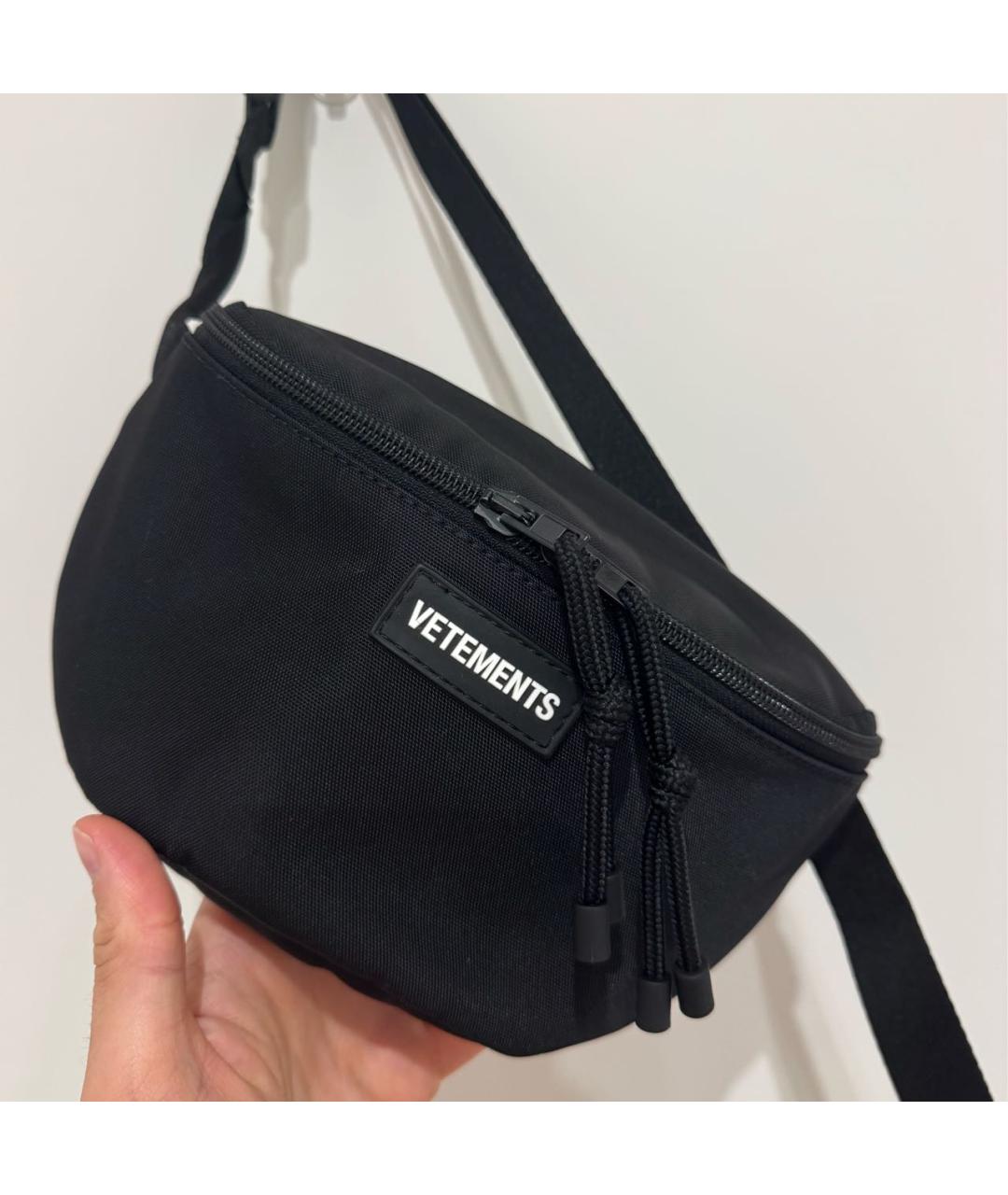VETEMENTS Черная поясная сумка, фото 3
