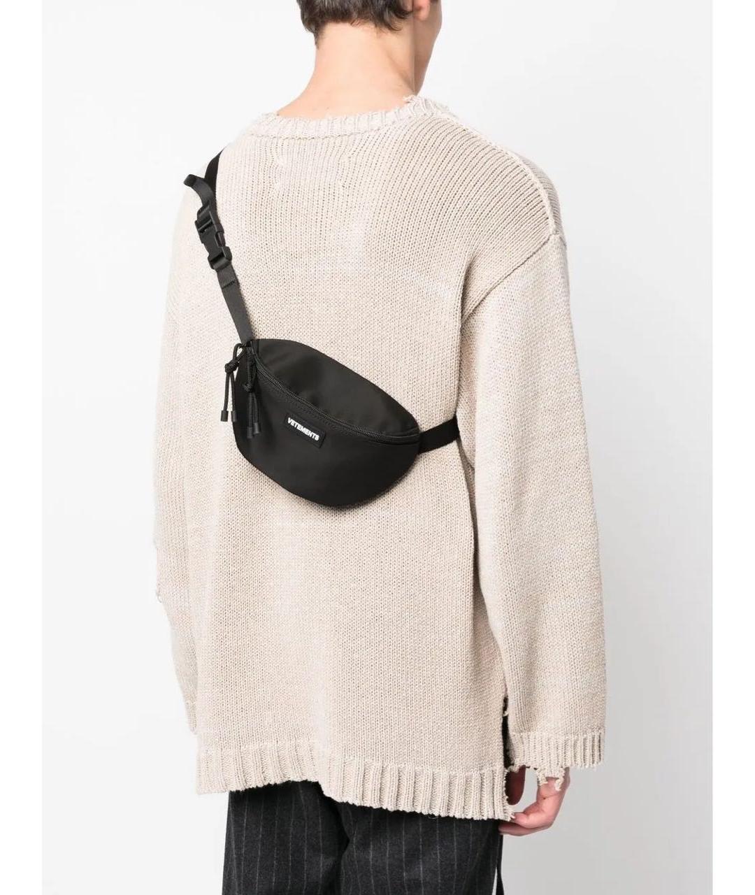 VETEMENTS Черная поясная сумка, фото 6