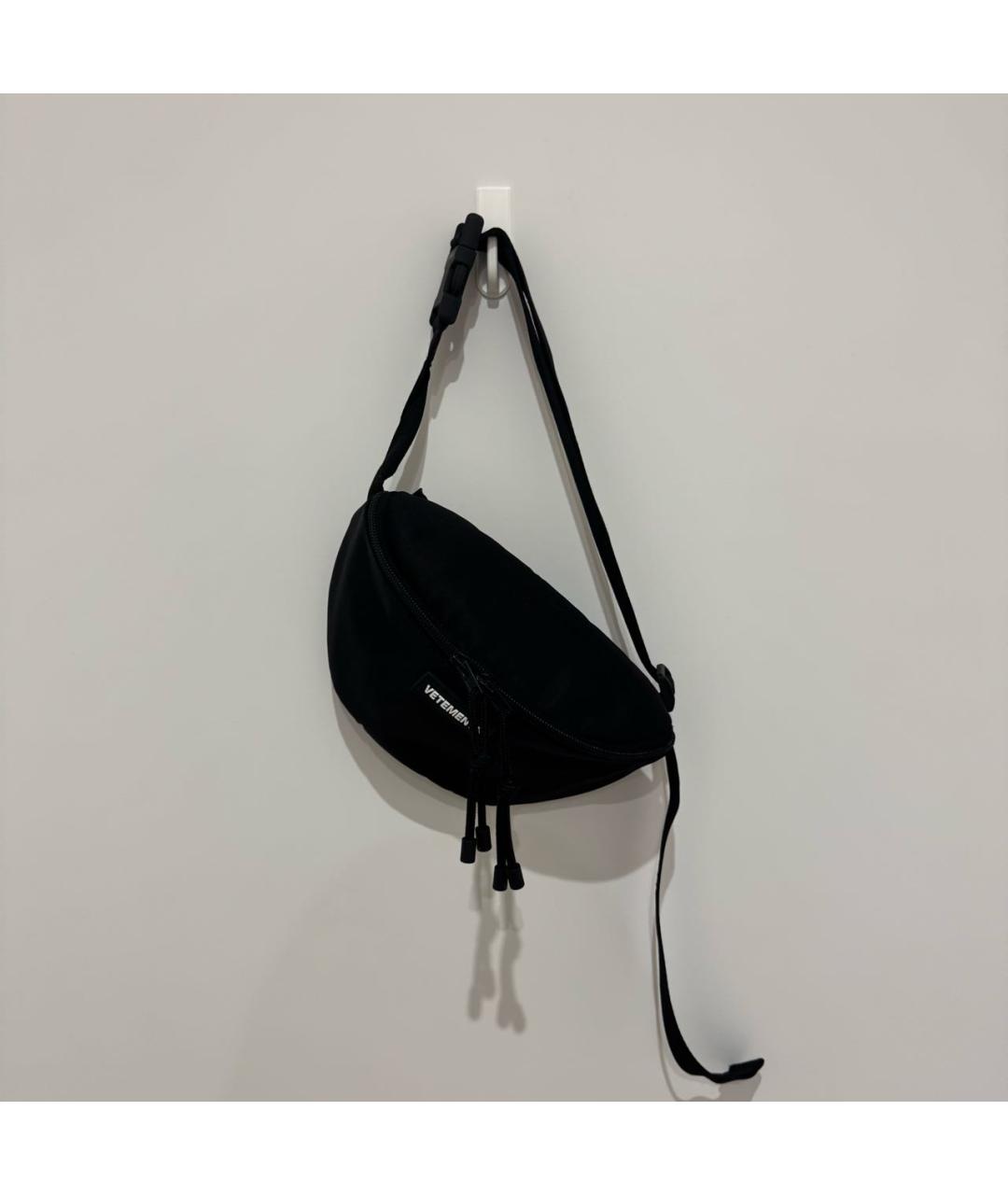 VETEMENTS Черная поясная сумка, фото 2
