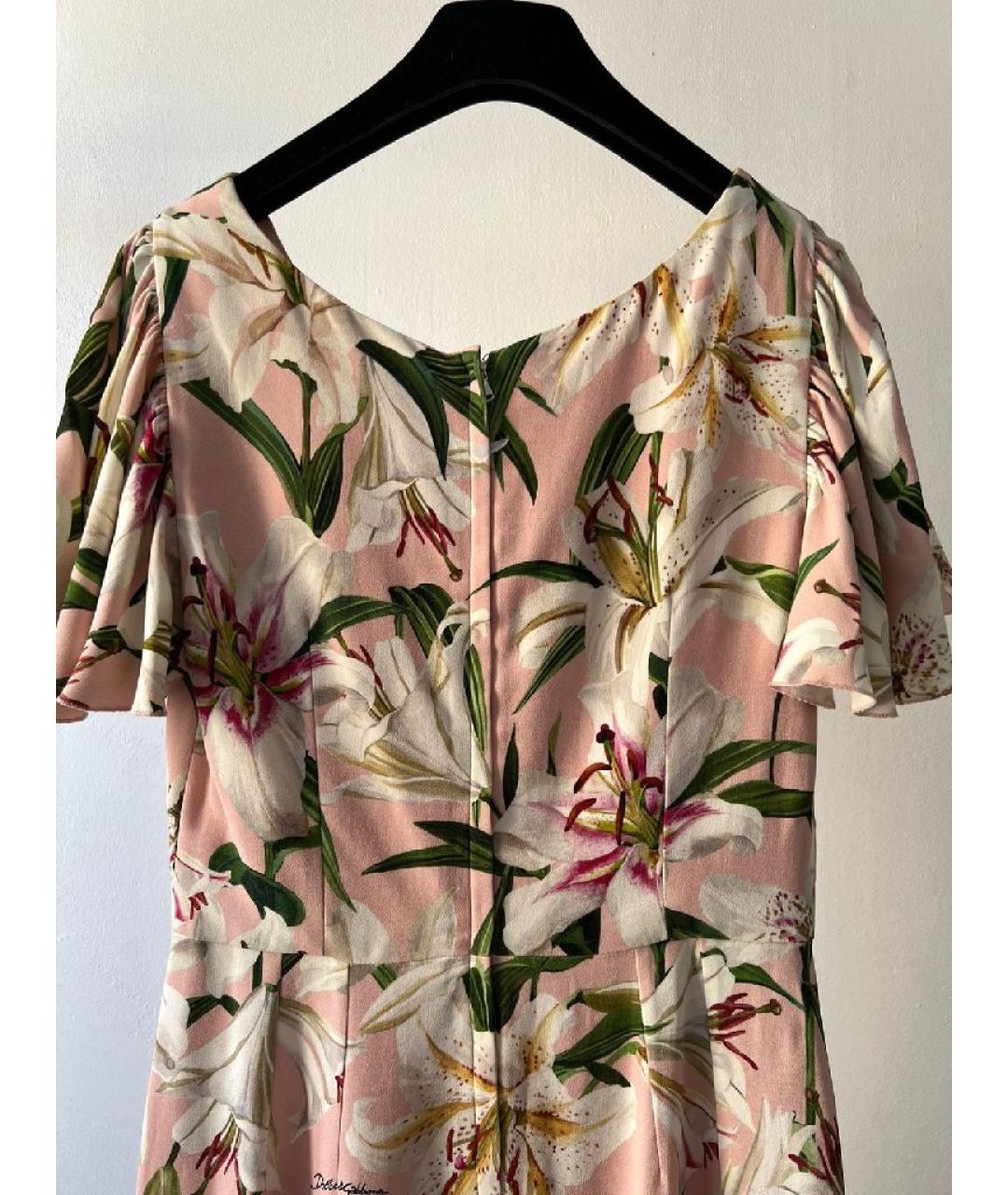 DOLCE&GABBANA Коралловое вискозное повседневное платье, фото 3
