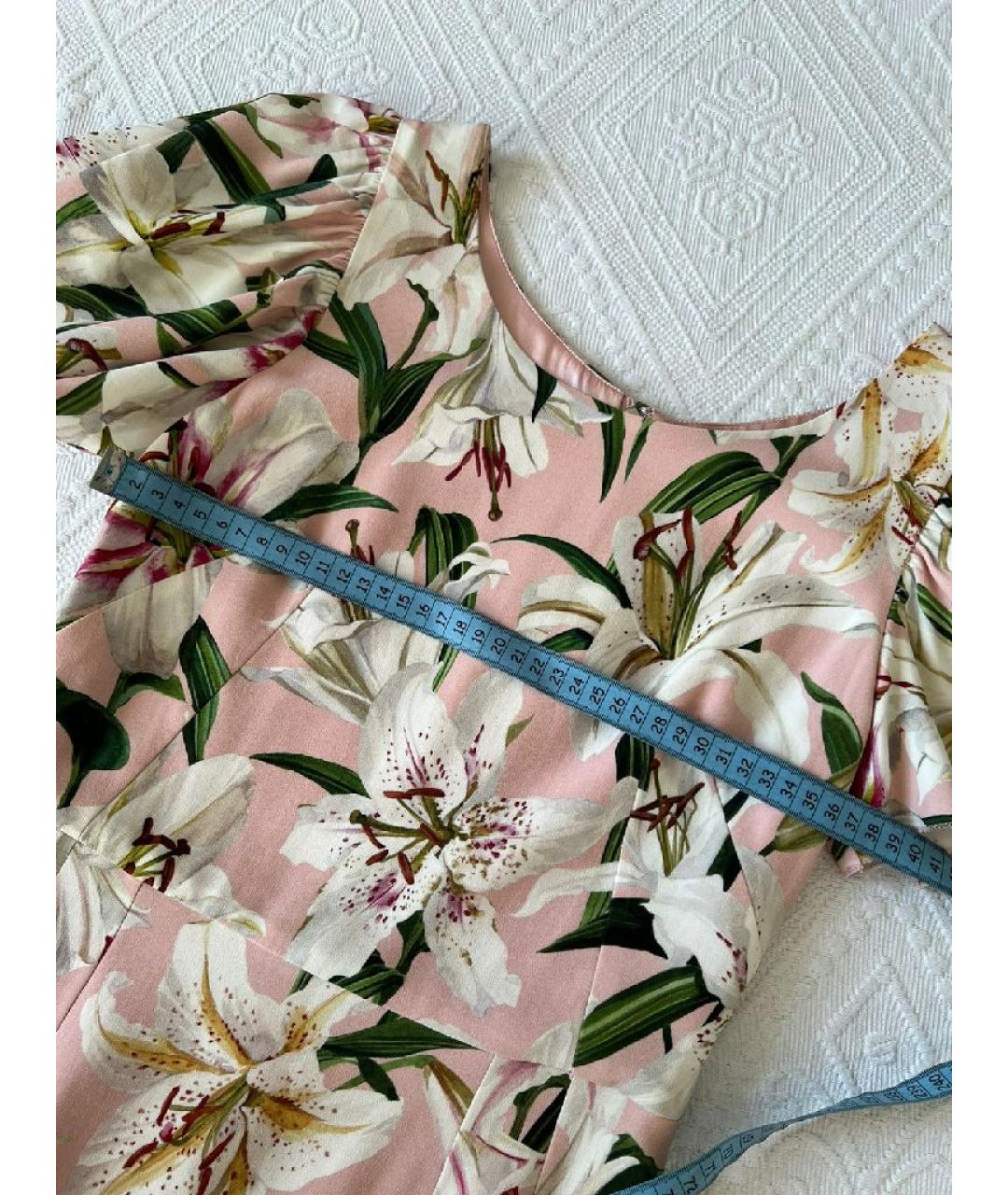 DOLCE&GABBANA Коралловое вискозное повседневное платье, фото 6