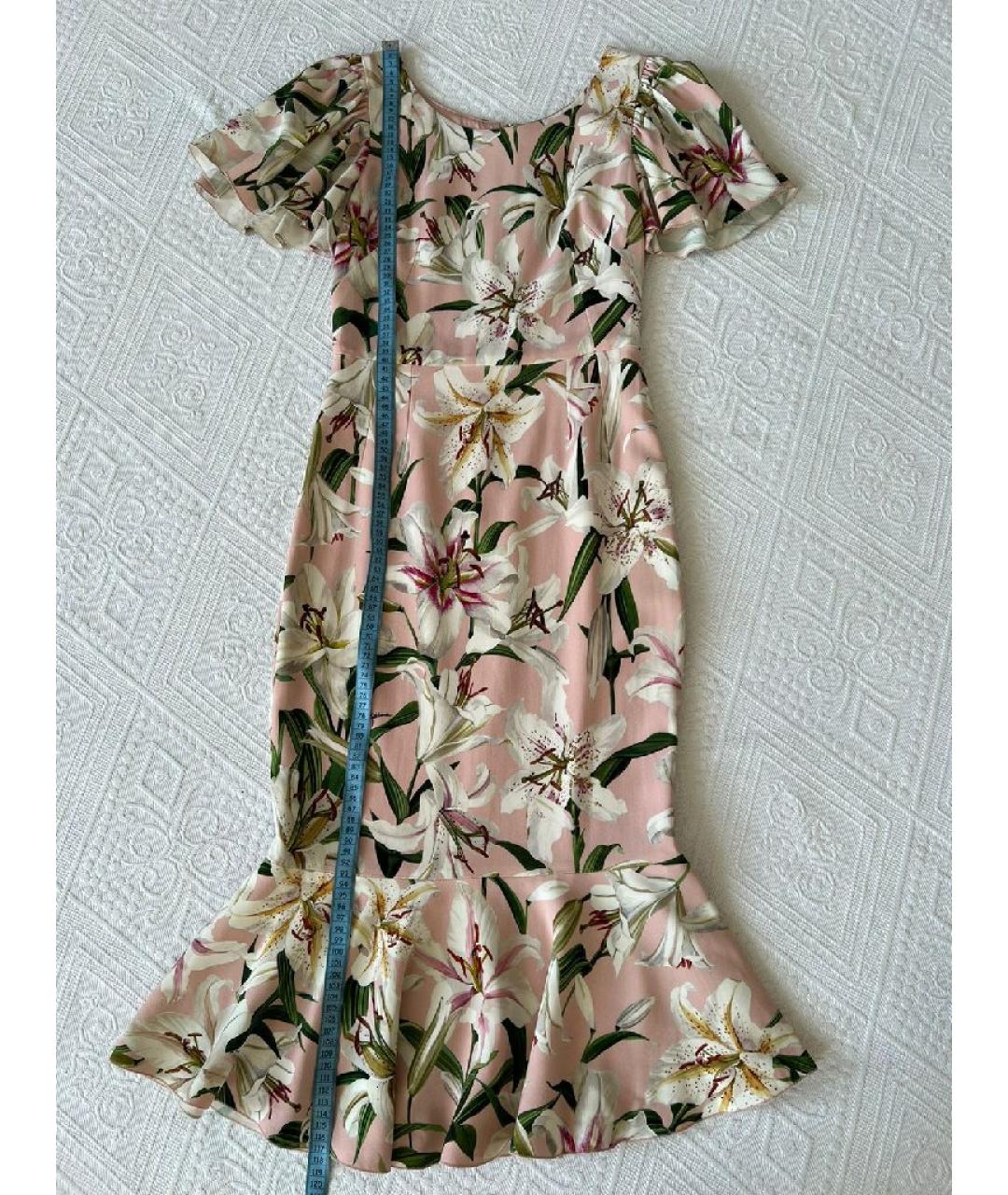DOLCE&GABBANA Коралловое вискозное повседневное платье, фото 5