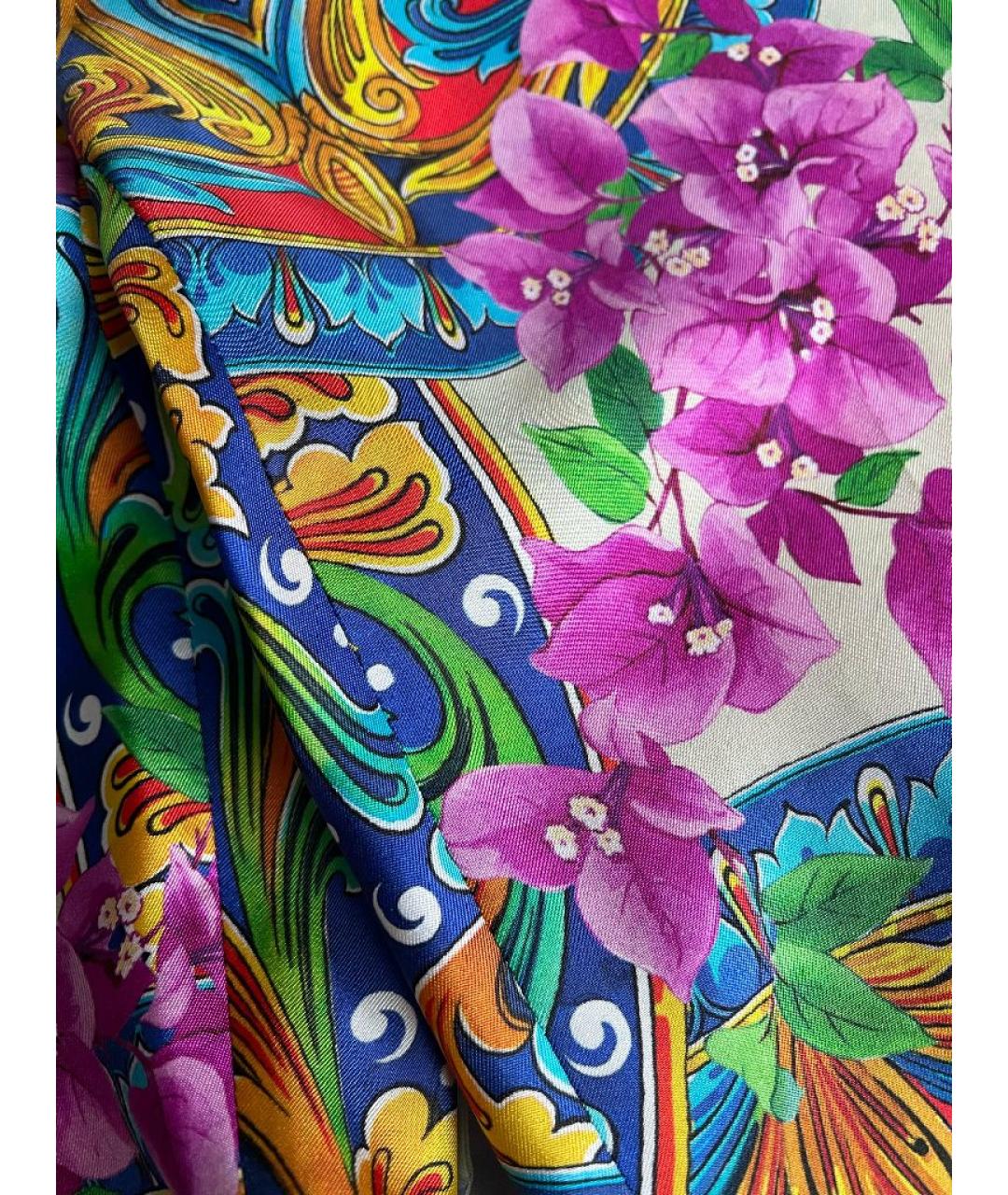 DOLCE&GABBANA Мульти шелковые капри, фото 4