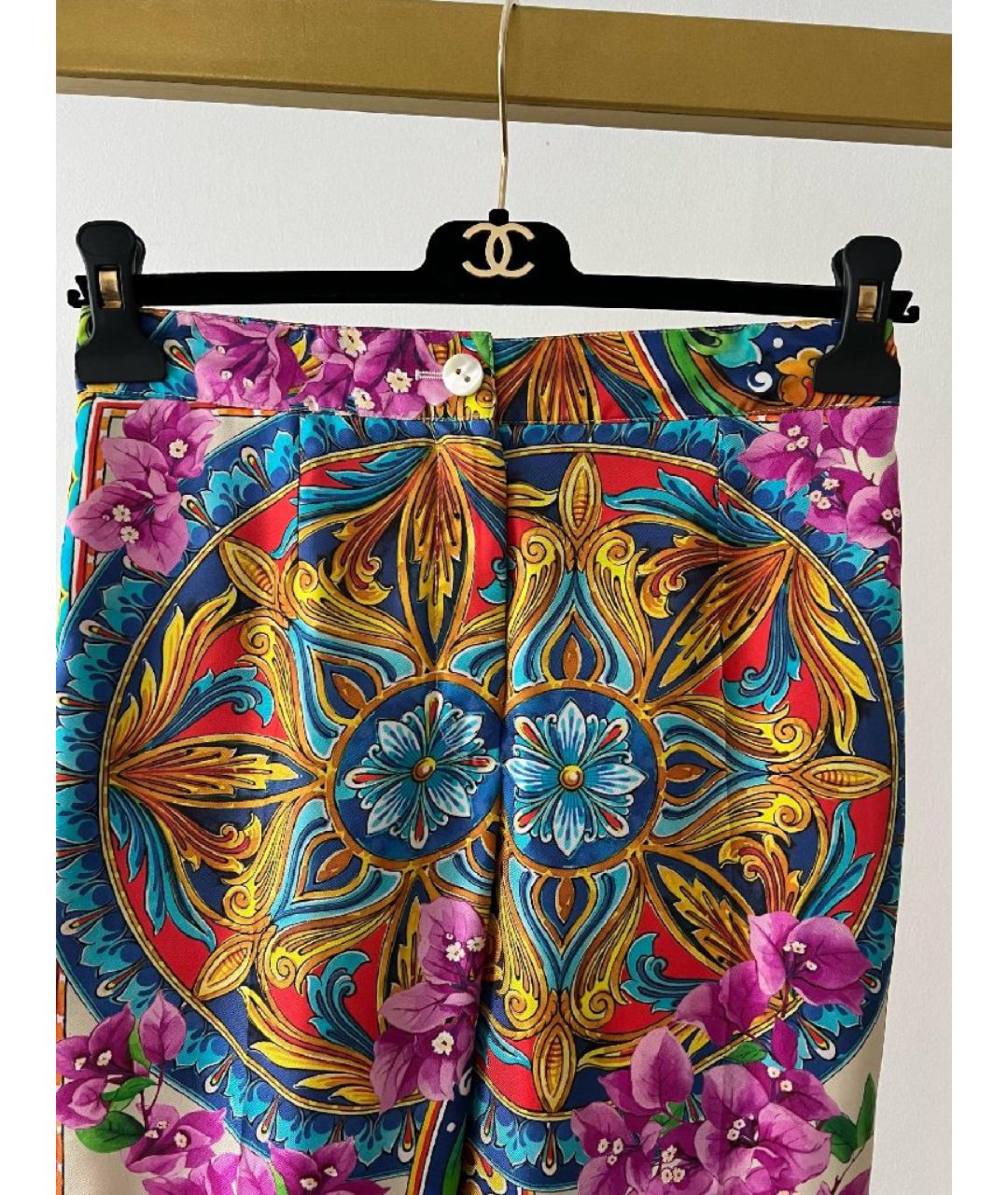 DOLCE&GABBANA Мульти шелковые капри, фото 9