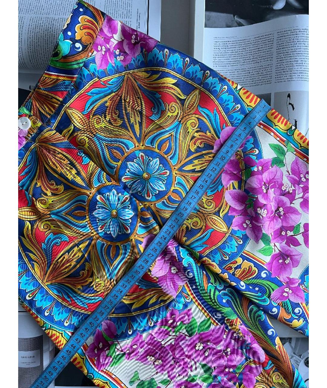 DOLCE&GABBANA Мульти шелковые капри, фото 6