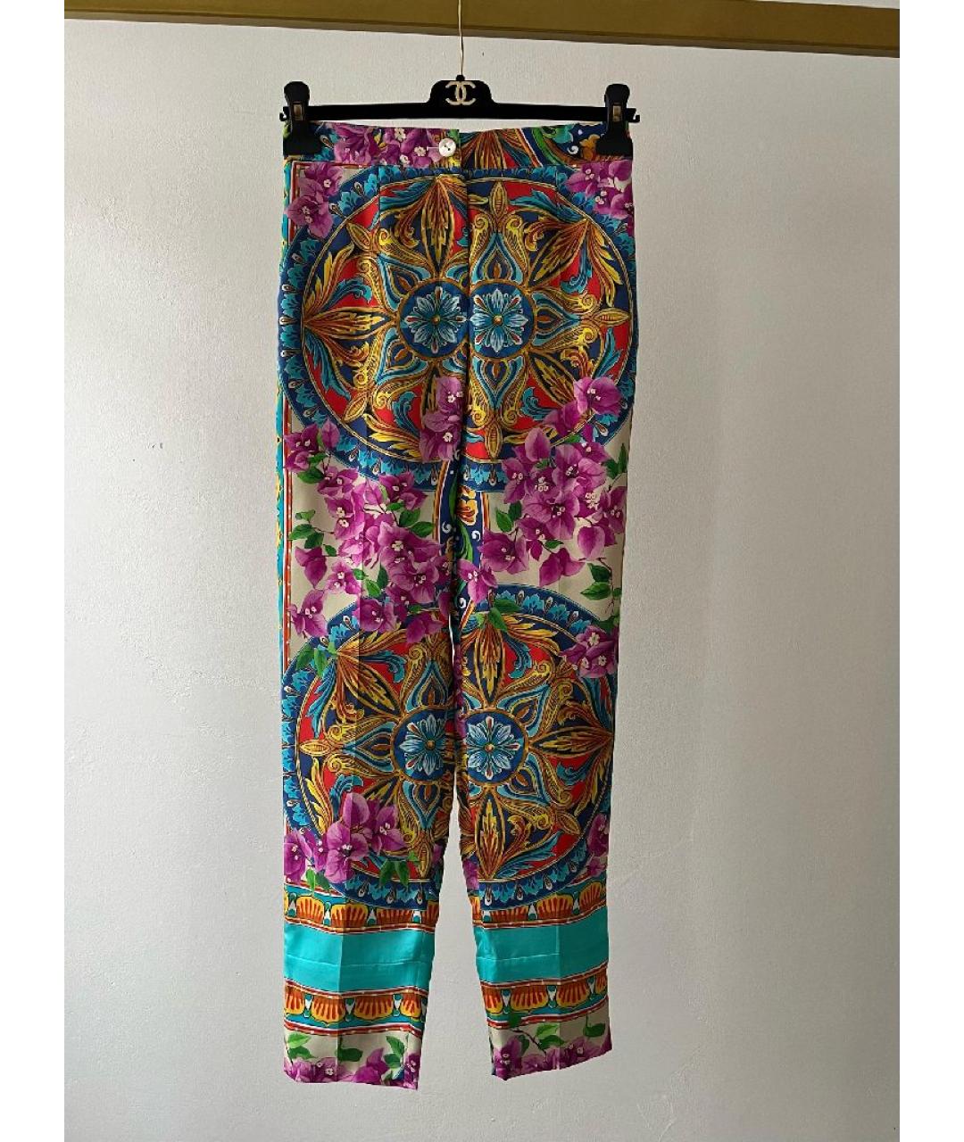 DOLCE&GABBANA Мульти шелковые капри, фото 10