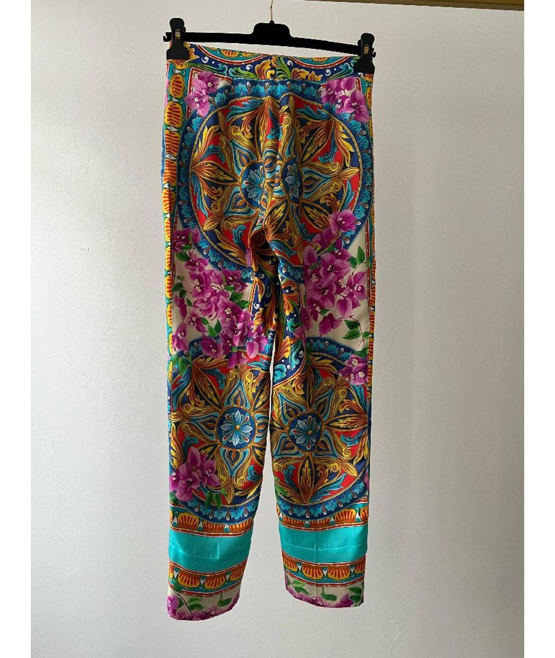 DOLCE&GABBANA Мульти шелковые капри, фото 2