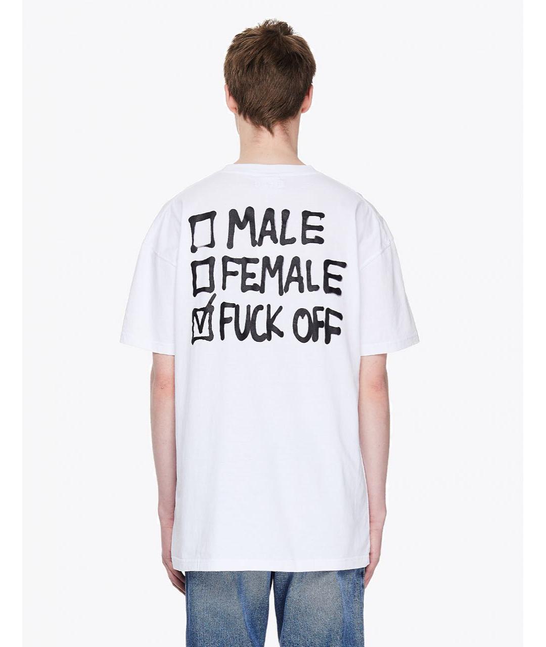 VETEMENTS Белая хлопковая футболка, фото 4